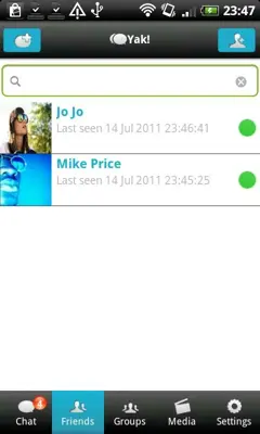 Yak Messenger android App screenshot 2